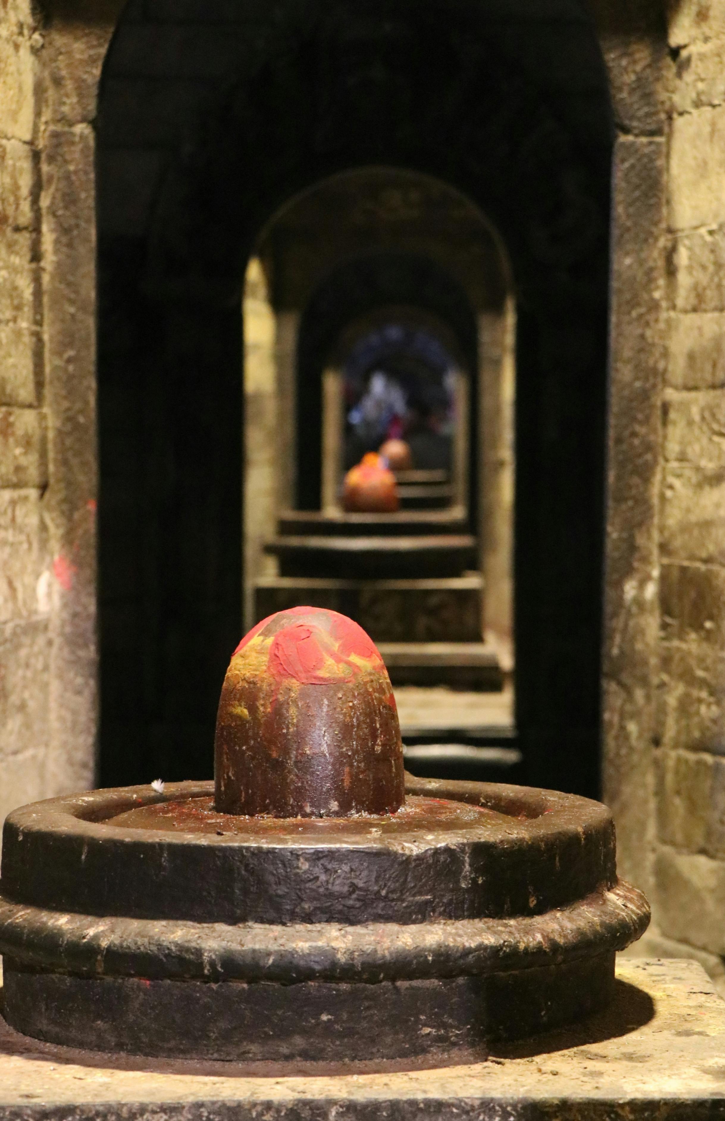 Jyotirlinga shrine with sacred flame